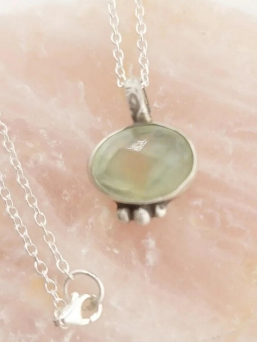 PERIDOT GEMSTONE DOUBLE SIDE HEART PENDANT HANDMADE IN STERLING SILVER SS CHAIN